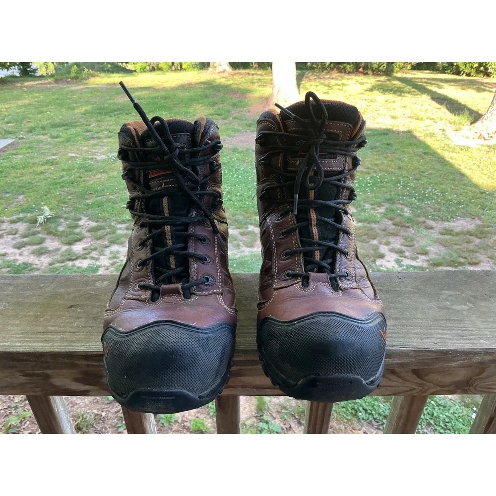 Thorogood Mens V-Series 6in Brown Leather Work Boots 804-4277 Steel Toe GS 300m